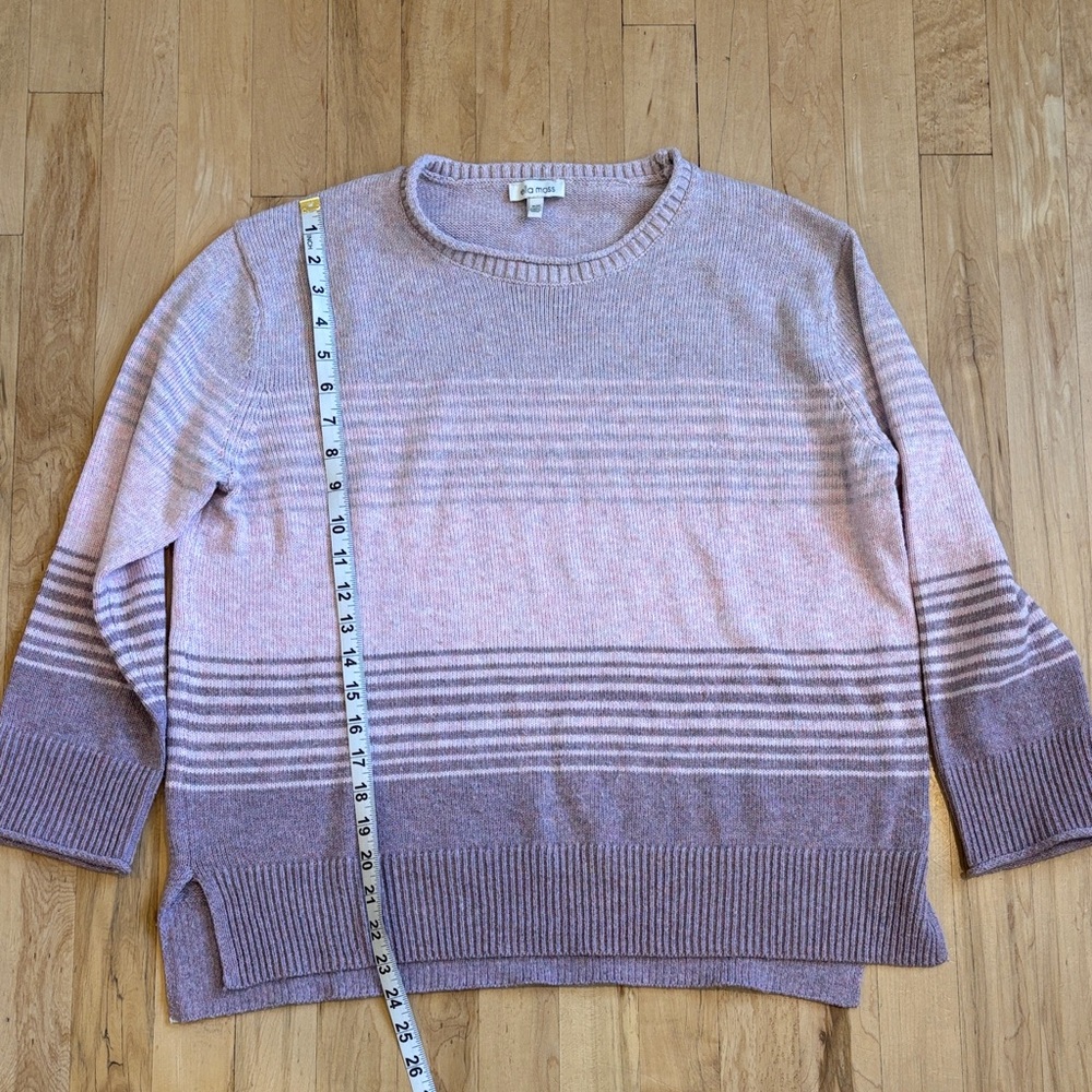 Soft Striped pink Crewneck Sweater - Women